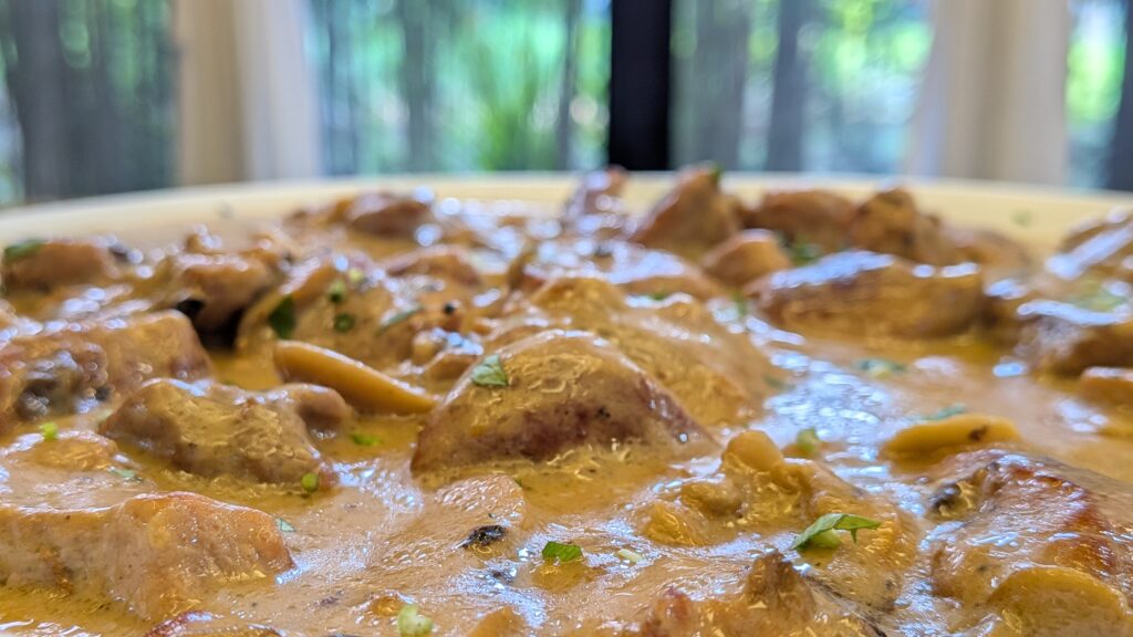 Mushroom Pork Gravy Steak Recipe