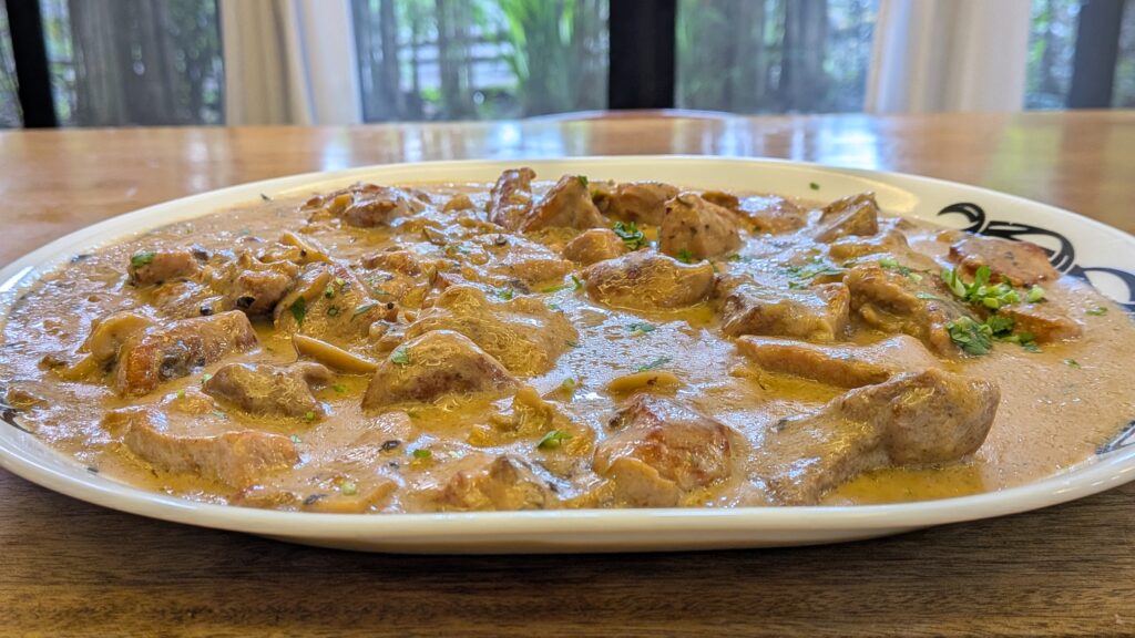 Mushroom Pork Gravy Steak Recipe