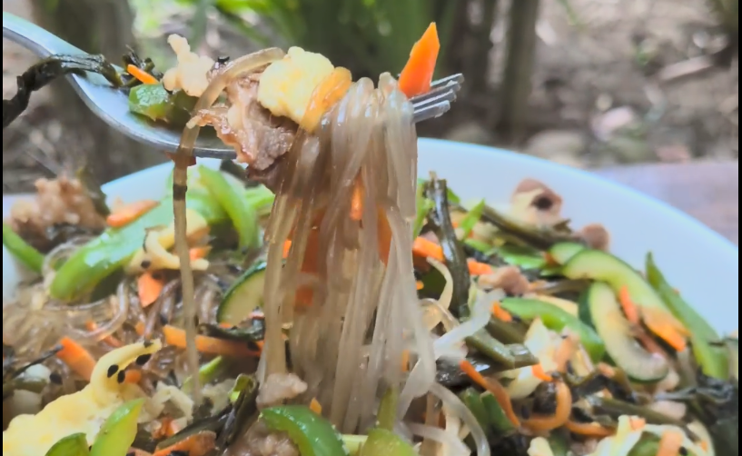 Delicious One Pan Japchae Korean Noodles