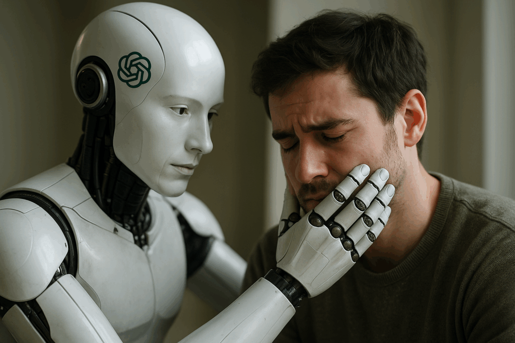 ChatGPT comforting a human