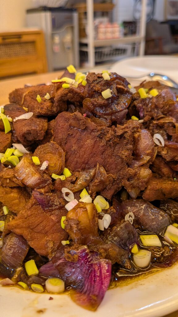 Pork Bistek Tagalog with 1/2 a Kilo of Onions