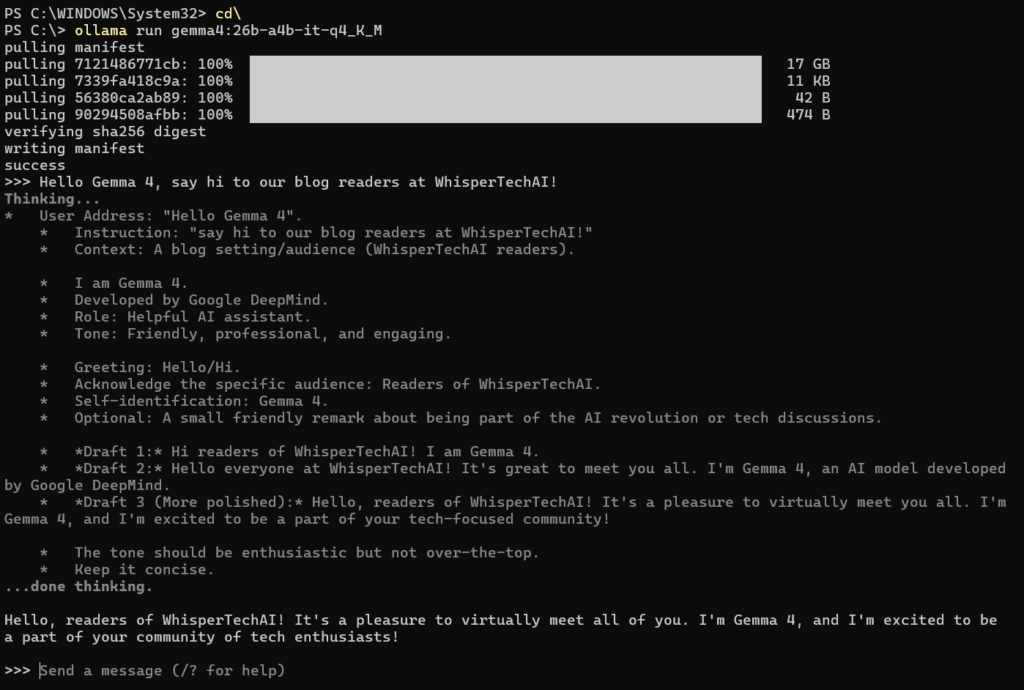 installing Gemma 4